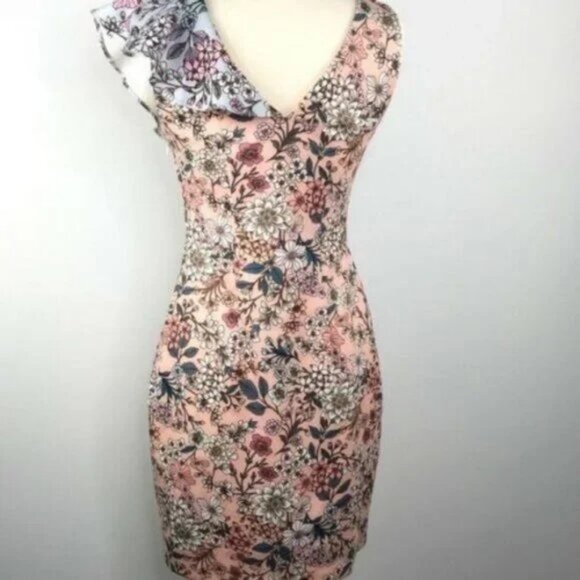 NWT Alexia Admor Fallon Floral ruffled sleeveless dress women's size 8 (263) - Picture 8 of 11